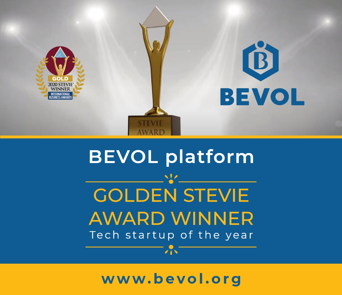 BEVOL WINS GOLD STEVIE® AWARD IN 2020 INTERNATIONAL BUSINESS AWARDS